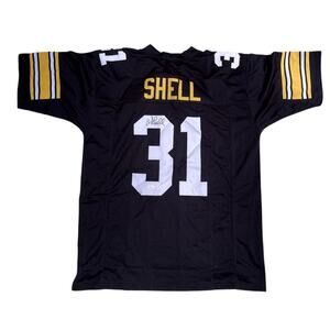 Pittsburgh Steelers Donnie Shell Signed Custom Black Jersey #31 XL JSA COA